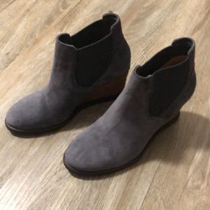 Trask Suede Wedge Bootie